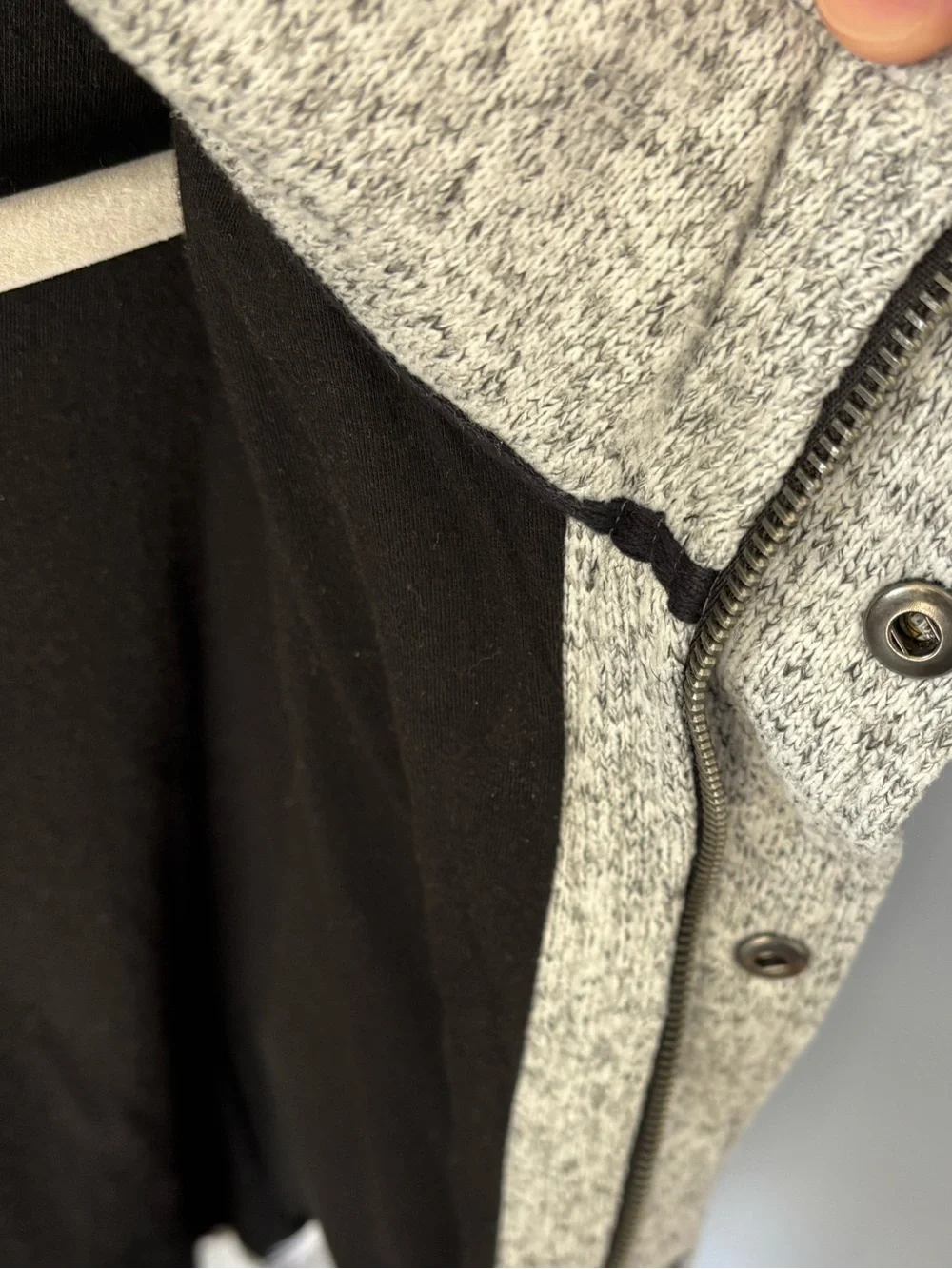Banana Republic Men’s Gray Knit Field Jacket Sweater